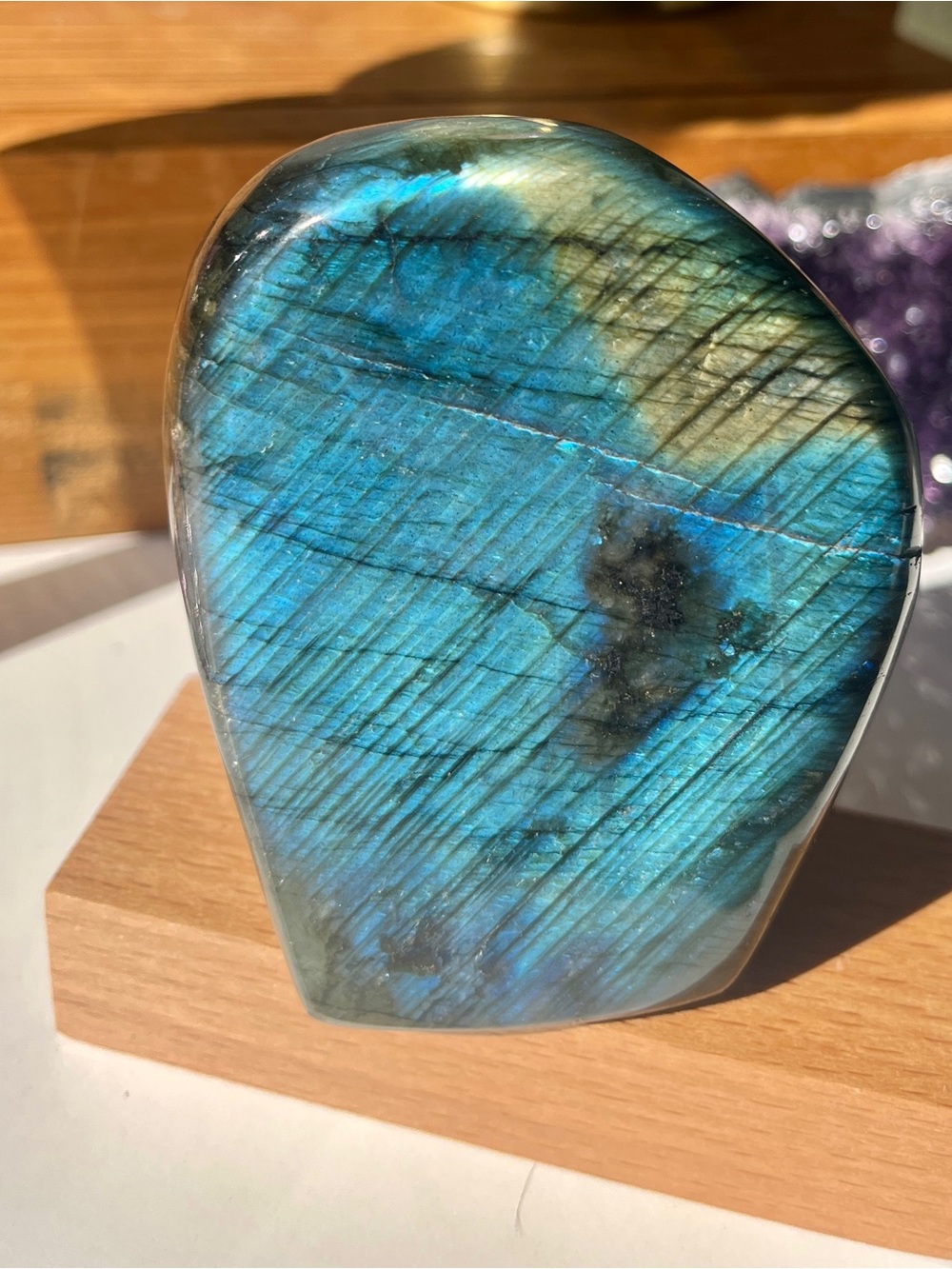 Polished Labradorite Freeform - Blue-Green Flash